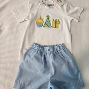 Boy Birthday Short Set - NWT - Stitchy Fish